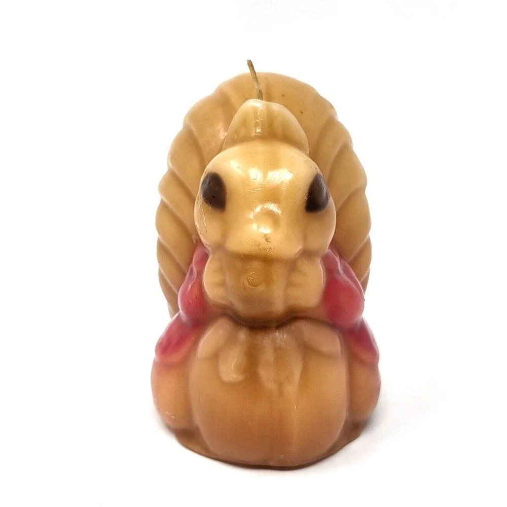 Vintage Squirrel Candle Factory Chipmunk Cute Woodland Forest Decor Unused 5.5